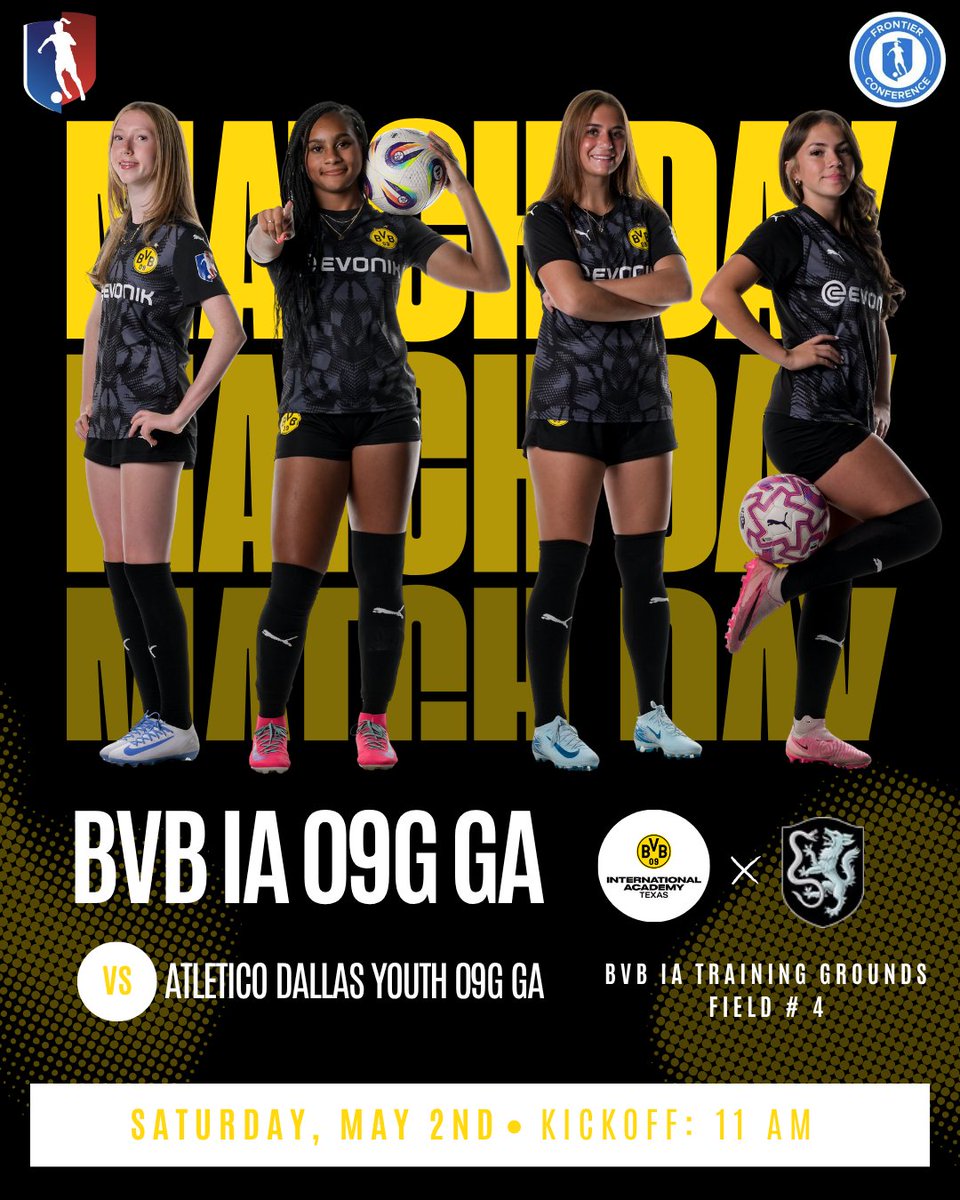 BVB09GGA's tweet photo. It’s Game Day! Let’s go BVB! 🖤💛 @GAcademyLeague @ImYouthSoccer @ImCollegeSoccer @PrepSoccerTX @TopDrawerSoccer @TheSoccerWire  @girlssoccernet #letsgo #soccer #gameday #soccergirls #soccerrecruit https://t.co/IcjJ2k5Rj9
