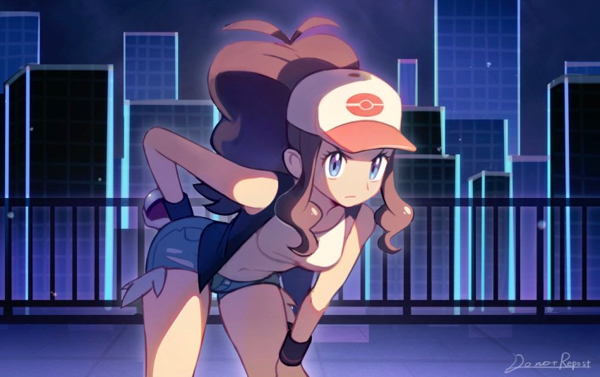 ProperRoster's tweet photo. "W-Whoa! Hey! You’re not supposed to be up here! This is my secret training spot!" She shifts her weight, one hip popping out, the way her shorts ride up and her tank top clings to her chest is impossible to ignore under the city lights. "You lookin' for a battle?!" https://t.co/mD5lrSatrf