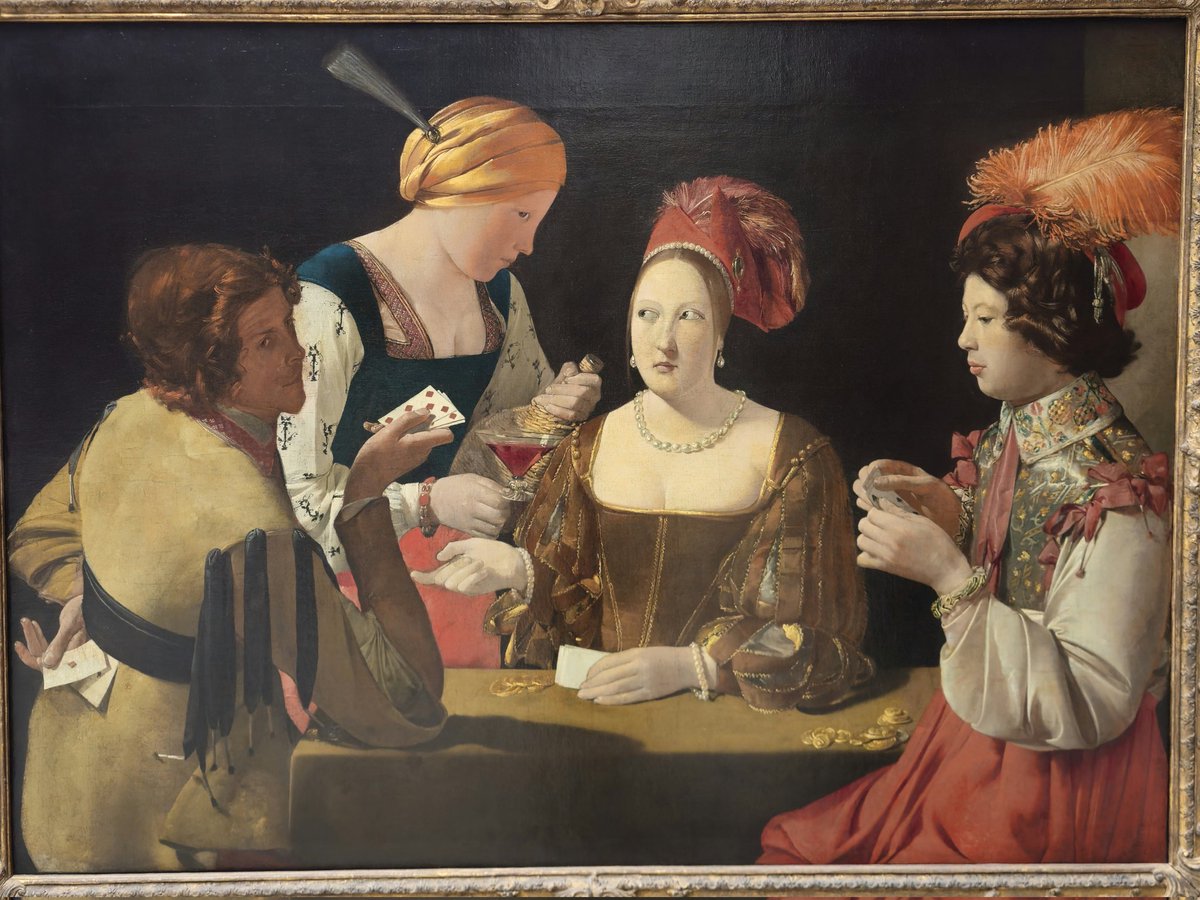 LukaszPolchlop1's tweet image. Me encanta el juego de miradas de este cuadro de Georges de La Tour #louvre #pintura