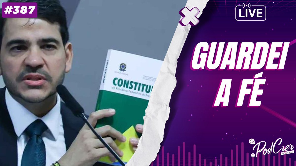 Às 9h, a LIVE de hoje do #SIMpodCRER. 

🚨 Zema defende trabalho infantil
🚨 Bets sangram o comércio
🚨 Tarcísio + Nunes + Universal
🚨 Sarah Sheeva: Sinfonia desafinada
🚨 Magno Malta em 3 doses
🚨 Jorge Messias: terrivelmente elegante

Aqui: tinyurl.com/taj6dbpz