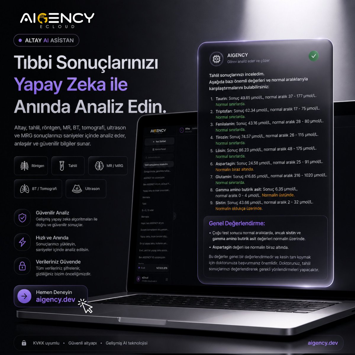 aigencydev's tweet photo. Sağlığınızı anlamak artık karmaşık olmak zorunda değil.

Altay ile röntgen, tahlil, MR, BT, tomografi ve ultrason sonuçlarınızı saniyeler içinde analiz edin.

Hemen deneyin → https://t.co/9q4uzm8Ia8

#AI #AIGENCY #Health https://t.co/07FDLGTR3N