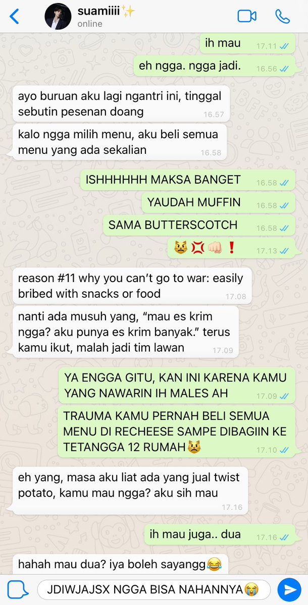 taegyu one tweet au ; 10 reasons why i can’t go to war 

series si tantik dan suaminya