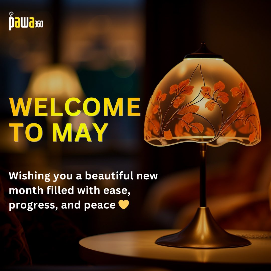 pawa360africa's tweet image. Welcome to May 🌼✨

A new month, a fresh start, and more reasons to keep your lights on 💡

Wishing you ease, progress, and peace all through the month 🤍

Recharge your meter anytime with Pawa360

#WelcomeToMay #NewMonth #Pawa360 #StayPowered #ElectricityMadeEasy