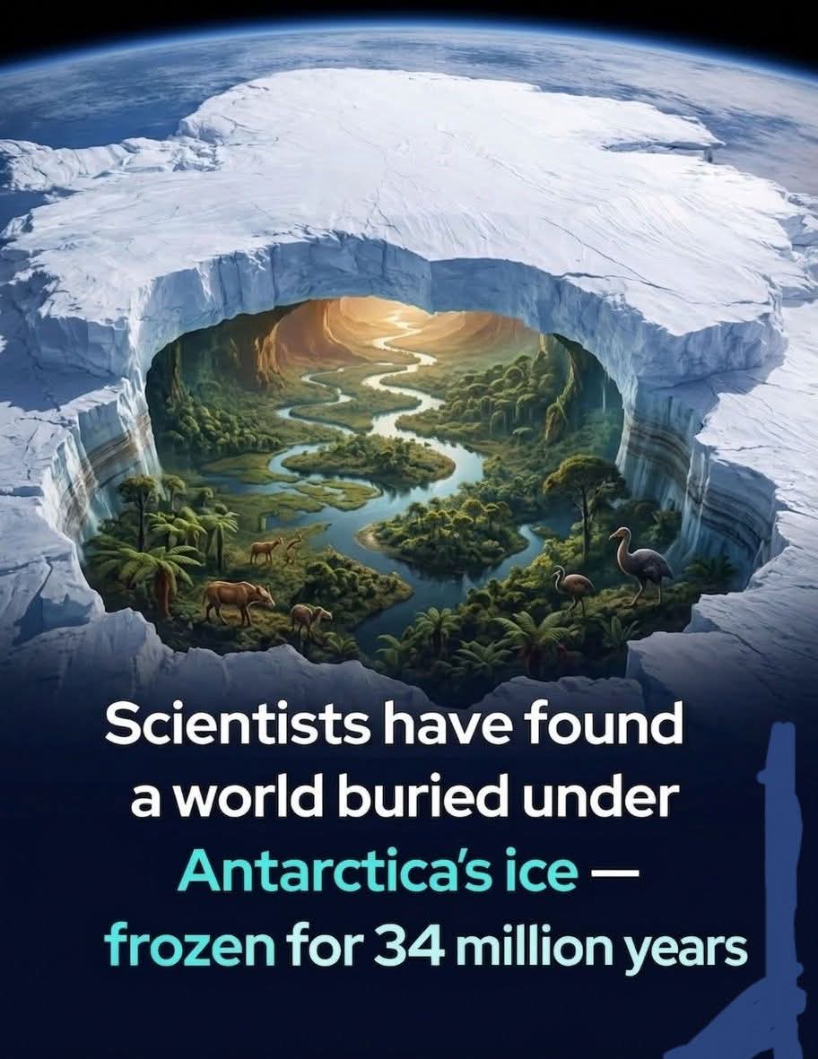 AmazingNature00's tweet image. There is an entire world sitting beneath Antarctica's ice — and it hasn't seen sunlight in 34 million years. 

Scientists have made one of the most jaw-dropping geological discoveries of our time. Hidden more than a mile below the East Antarctic ice sheet, in a region called