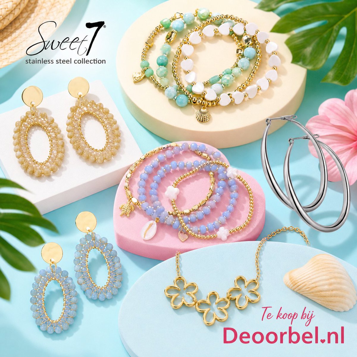 deoorbel's tweet photo. Zomerse sieraden vibes 🌸
Mix &amp; match armbanden, oorbellen en kettingen in frisse kleuren en goudtinten ✨
Shop nu 👉 https://t.co/xR2YXutNDP

#sieraden #oorbellen #armbanden #fashion #zomer https://t.co/JsKu7ihgQT