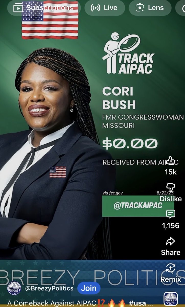 gu47351's tweet image. A Comeback Against AIPAC⁉️🔥🔥 #usa #america #israel #palestine #iran #pol... youtube.com/shorts/PZ5FDsC… via @YouTube - How on earth can our Missouri friends vote for an AIPAC-owned Israeli shill, instead of an American patriot like @CoriBush?