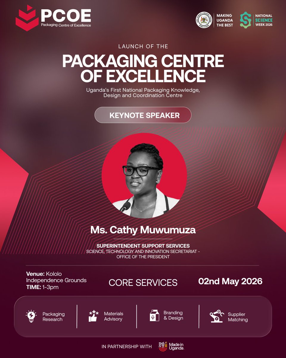 CentinnoUg's tweet photo. At today's Launch of the PCOE which will be at Kololo Independence Grounds,Ms.Cathy Muhumuza will be the Keynote Speaker. It's so humbling to have such intelligent minds into this launch.
Pass by to get equipped with knowledge.
#PCOE #MadeInUganda https://t.co/X3oSB5FML9