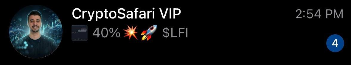 cryptosafari_'s tweet photo. 40% On $LFI 🔥 https://t.co/edXZqCeXJF