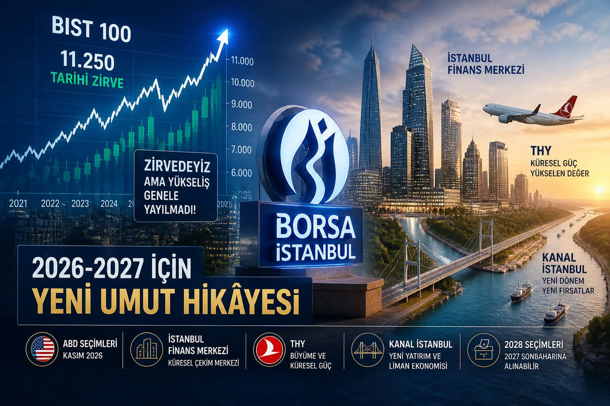 Ekonomi365tr's tweet image. BIST 2026-2027 İçin Umut Veriyor: Zirve Var Ama Yükseliş Henüz Genele Yayılmadı
ekonomi365.com.tr/para-piyasalar…
#ekonomi #borsa  #bist