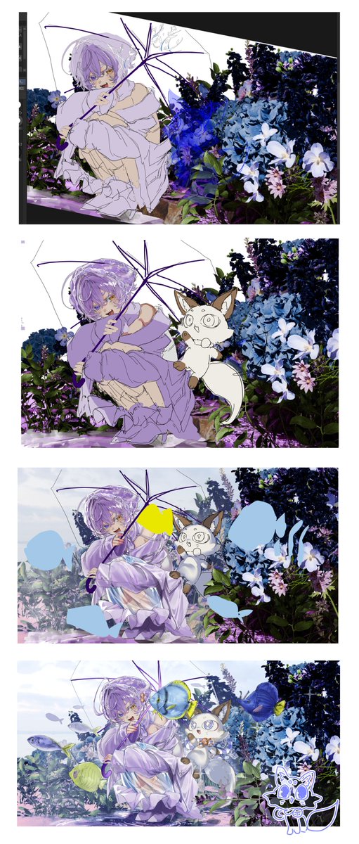 no_name_illust's tweet photo. 雑な工程 https://t.co/BA5SaaTx89