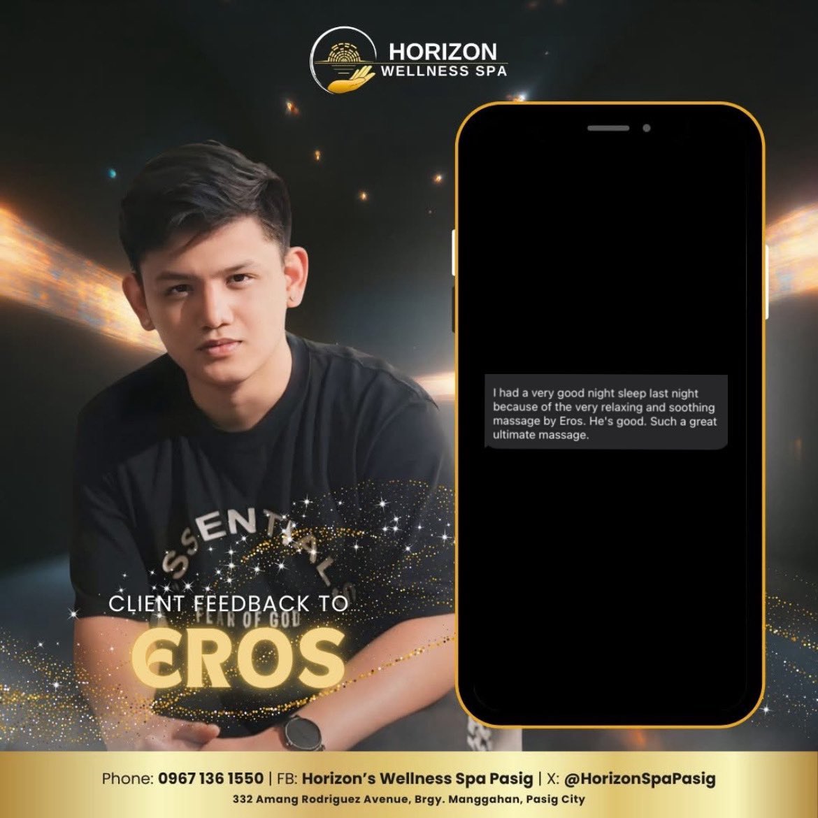 EROSSS_25's tweet photo. On duty sa @HorizonSpaPasig @HorizonSpaPh Book your appointment now! https://t.co/6Ij0iUDLJ4