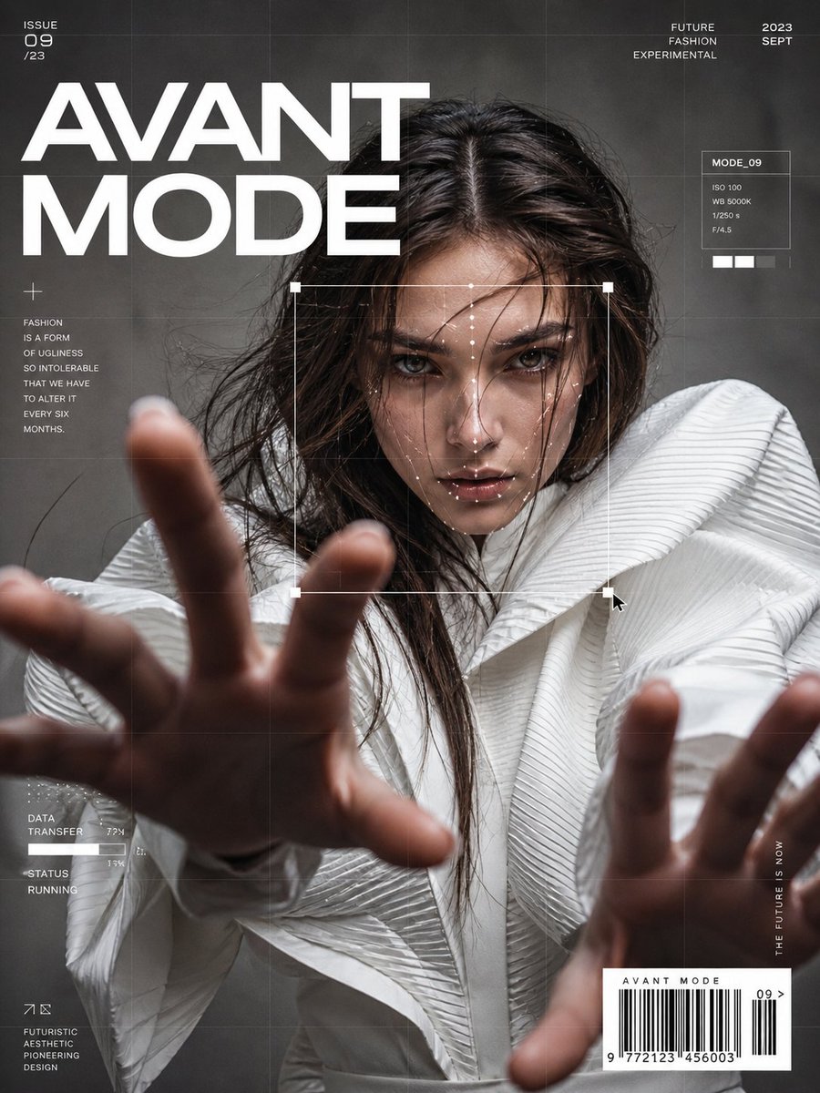 Avant-Garde Couture in High-Tech Editorial - PromptGather image 1