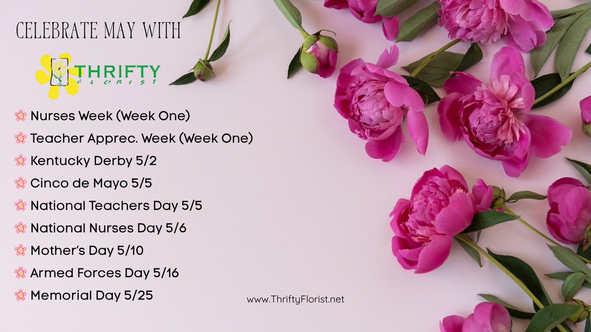 thriftyflorist's tweet image. From May Day blooms to Memorial Day honors—and making Mom’s day extra special on May 10th! 🩷🌸 
Celebrate May's special moments with Thrifty's. 💐

#May2026 #MothersDay #MemorialDay #ThriftyFlorist #CelebrateWithFlowers #DetroitFlorist