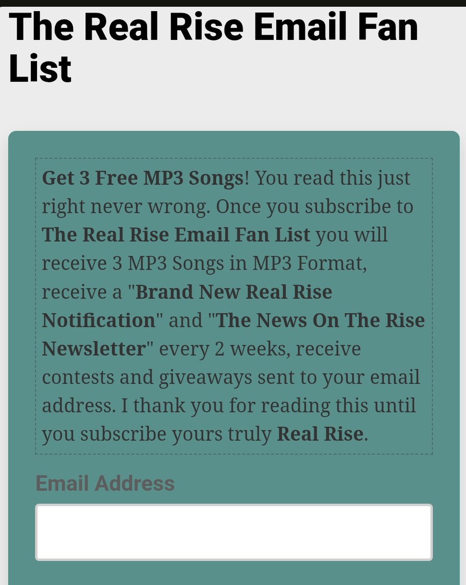IRealRise's tweet image. 👉 Click here to receive 3 free MP3 songs and much more when you join our community: eepurl.com/6RwjD. I thank you for reading this!

#SubscribeToday #JoinUs