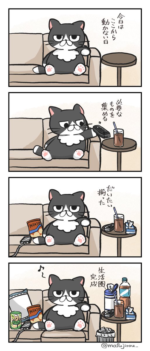 mofujirou_'s tweet photo. 動かない日の最適化
#モフジロウ #猫イラスト #オリジナルキャラ https://t.co/RmczWAfYZw