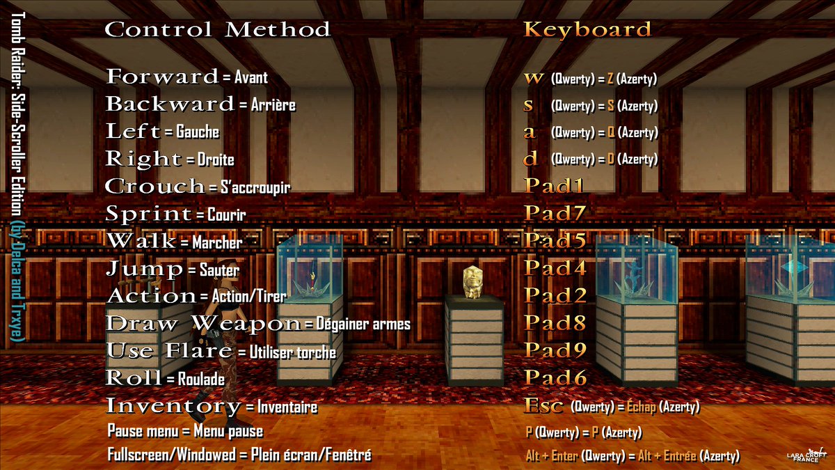 LaraCroftFrance's tweet image. EN | 🐍 | For console players struggling with the keyboard controls of #TombRaider: Side-Scroller Edition. Here’s a remapped version of the keyboard controls I created to better match the feel of tank-style controller gameplay. Enjoy! ► tinyurl.com/4nnnkfef (TRCustoms)