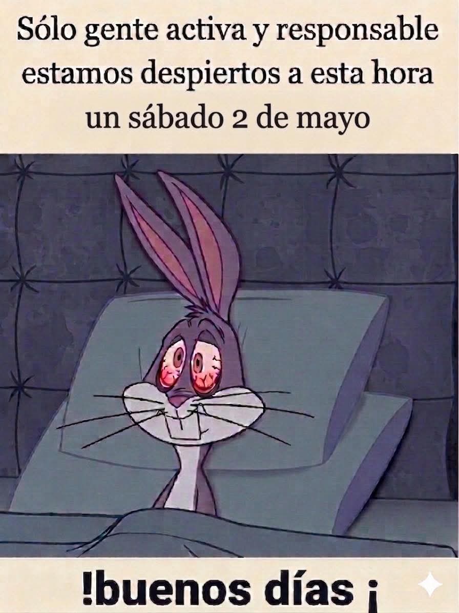Buenos Días 🌄 
Excelente Sábado ✨
A Darle 💪👷 
Bonito día para todos 🙌