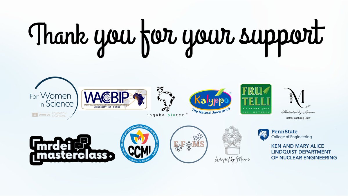 WACCBIP_UG's tweet image. A moment to spotlight INSPIRE2026 Partners and thank representatives.

Dr. Cynthia Amisigo &amp;amp; Dr. Jersely Chirawurah (CCMI)
Ms. Yaa Anima Opare Appiah (Women in Nuclear)
Ms. Dora Okyere  (Inqaba)

#INSPIRE2026 #WomenInSTEM #WomenInScience #STEMAfrica
