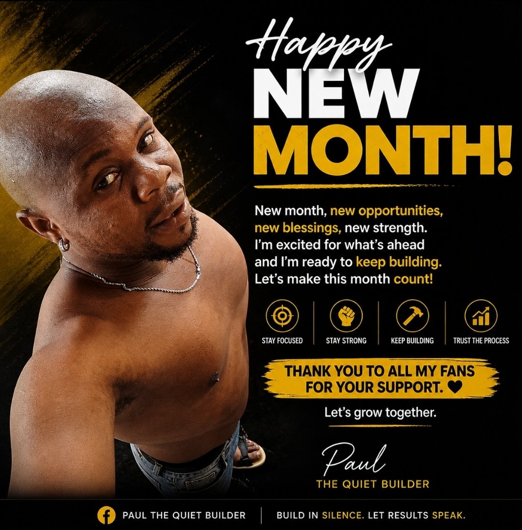 okenyepaul_'s tweet photo. Happy new month #Quietbuilders https://t.co/IWXlBzsy9u