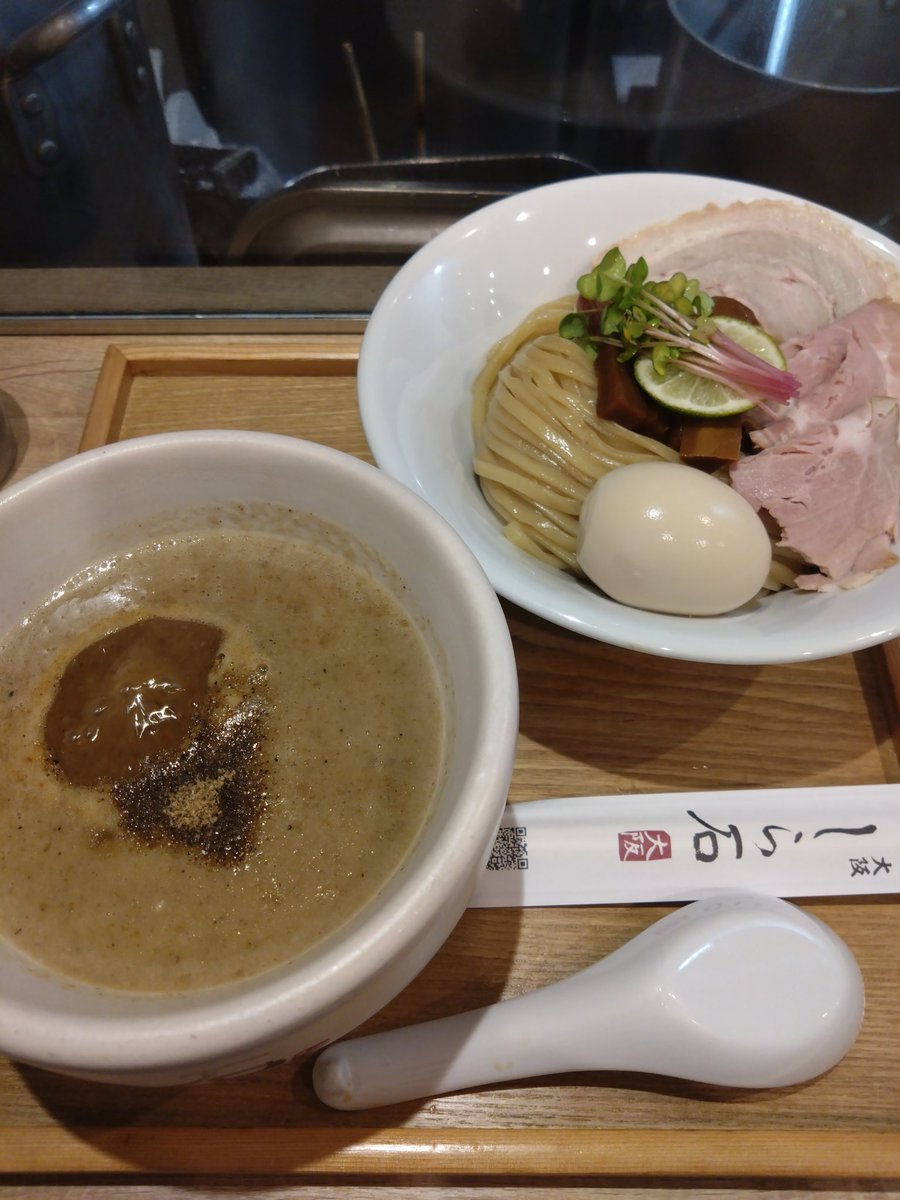 bastole0611's tweet photo. 大阪日本橋、大阪つけ麺しら石で、濃厚つけ麺。
美味しい！ https://t.co/6zTkVQTt97