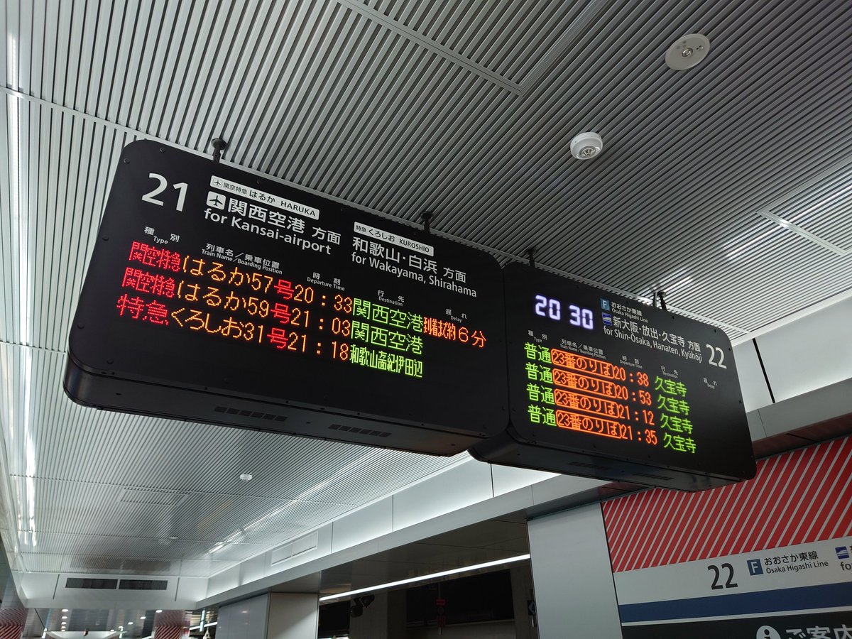 はるか」に乗ってのんびり帰宅します…