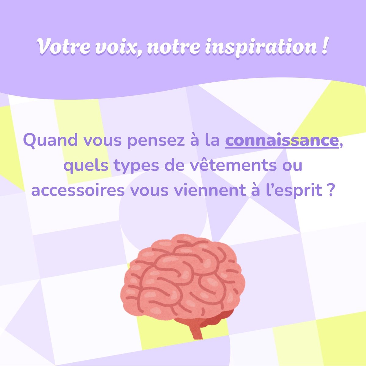WikiVTuberFR's tweet photo. Quand on pense à la "connaissance", quel vêtement ou accessoire vous vient en tête ?
Partagez vos idées avec nous ! https://t.co/SYAkAgpAWU
