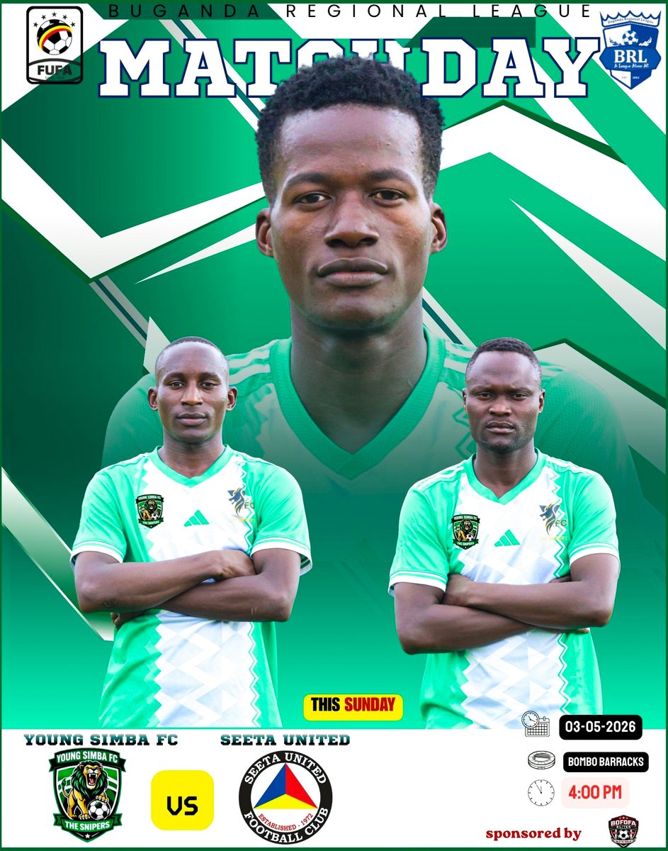 youngsimbafc's tweet photo. #YoungSimbafc
Tomorrow Young simba fc will be playing with seeta United at Bombo Military grounds 4:00pm 
Lets come and suport the Snipers as always 
#BugandaRegionalLeague
#Maldineshots https://t.co/10njh87OIb