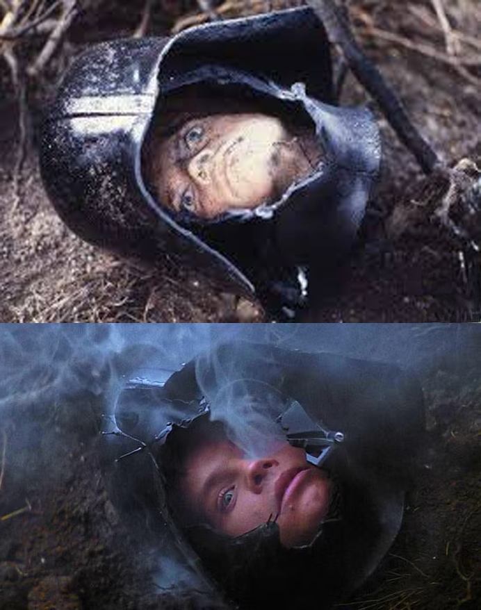 TomSpinaDesigns's tweet image. A prosthetic head was originally planned for the Dagobah cave scene in The Empire Strikes Back, but the better solution was having @MarkHamill place his face up through the set floor to create a more realistic vision.

#StarWars #DarthVader #Skywalker #MovieProps #MarkHamill