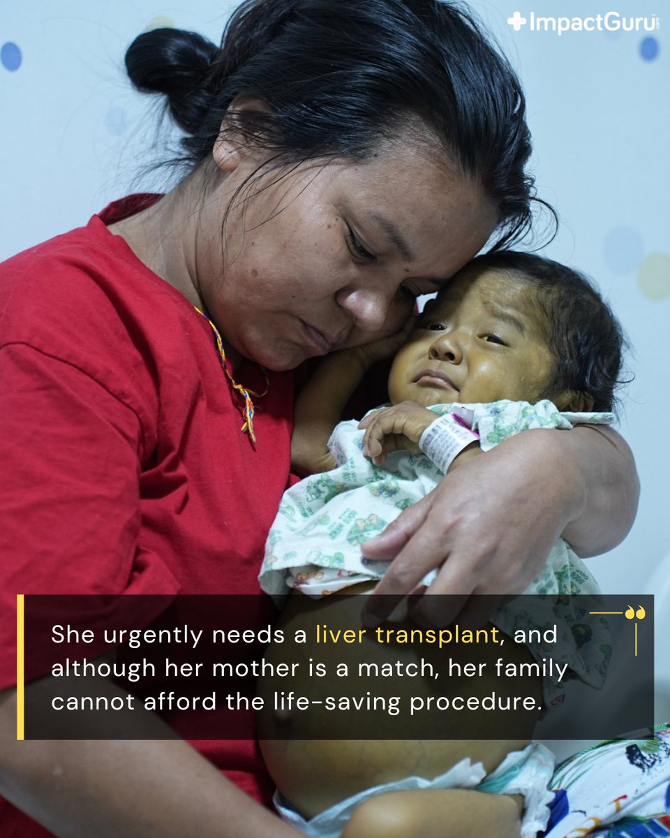 ImpactGuru's tweet image. At just 1 year old, when she should be taking her first steps, Numahangma is fighting for her life. She urgently needs a liver transplant to survive, but her parents cannot bear this fight alone.

Please donate and give her a chance at life: impactguru.com/s/gK0qS0

#SaveLives