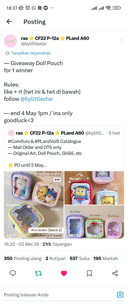 fairylixee's tweet photo. @bylittlextar makasiiii udh adain GA kak🤍 lucuuu semua plis😭🩷 bismillah dapet huhu https://t.co/EFxsWvLXZO