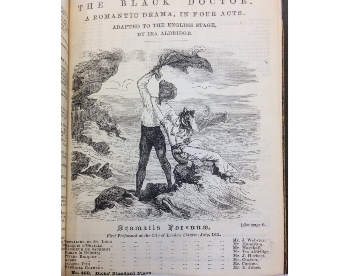 AJWrightMLS's tweet image. Today’s Find: “The Black Doctor” an 1847 English adaptation by Ira Aldridge of a French play tinyurl.com/y3dzxb9n &amp;amp; tinyurl.com/esjk3vs9 #histmed #medicalhistory
