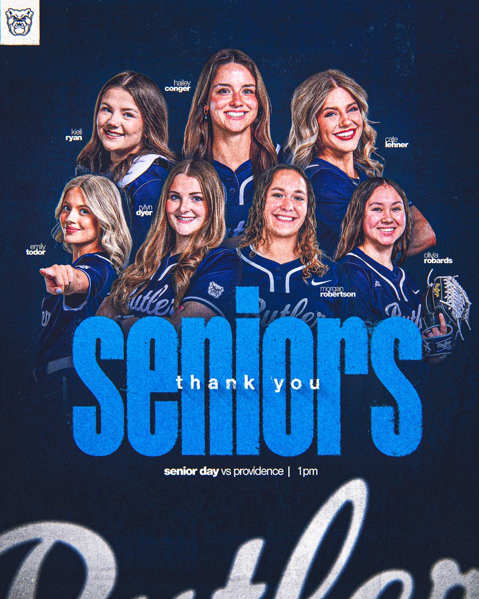 ButlerSoftball's tweet photo. Senior Day! 🐶 💙 🥎 

🆚 Providence
🕐 1 pm ET
📍 Butler Softball Field (Indianapolis, Indiana)
📊 https://t.co/Mkz8U6YoWx
📺 https://t.co/bKFAWN50Vy
ℹ️ Senior Celebration Pregame https://t.co/vQYrY2WGN6