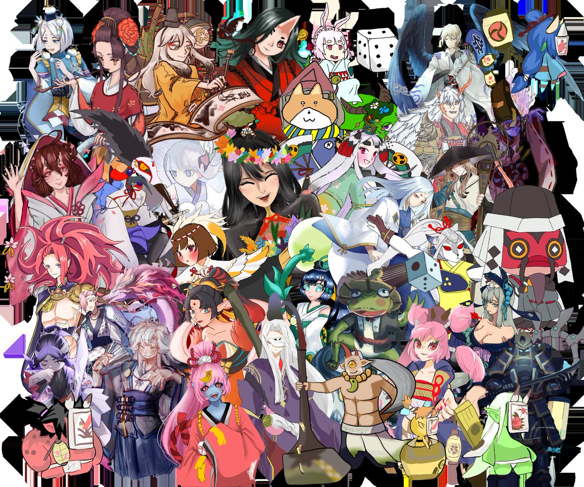 Tamane_Game's tweet photo. #百鬼異聞録
 #ありがとう百鬼異聞録

絵巻ごとのイラストになります
全体絵では上手く見れなかったイラスト達がより詳しく見られます！
古典から順番に並べていきます！ https://t.co/RnF7EQcZBH