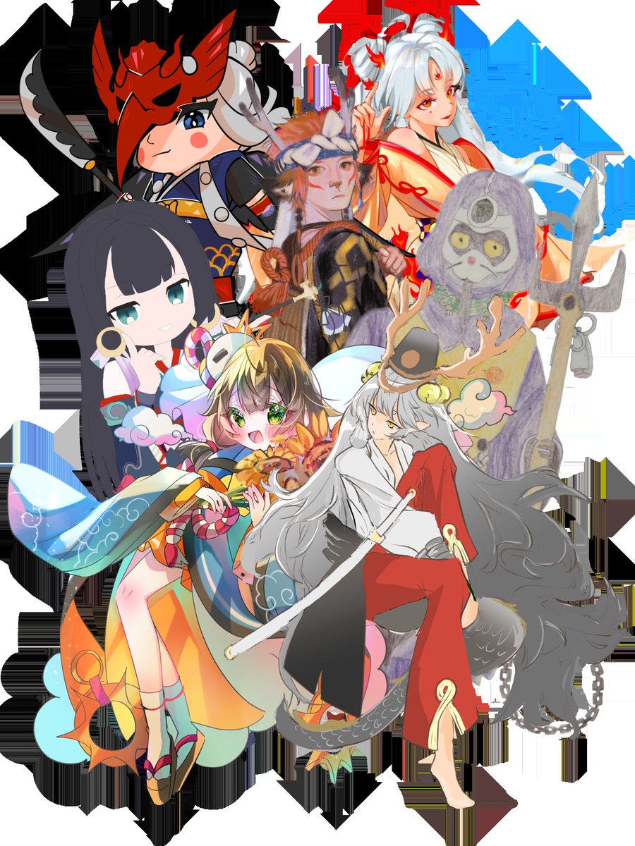 Tamane_Game's tweet photo. #百鬼異聞録
 #ありがとう百鬼異聞録

絵巻ごとのイラストになります
全体絵では上手く見れなかったイラスト達がより詳しく見られます！
古典から順番に並べていきます！ https://t.co/RnF7EQcZBH