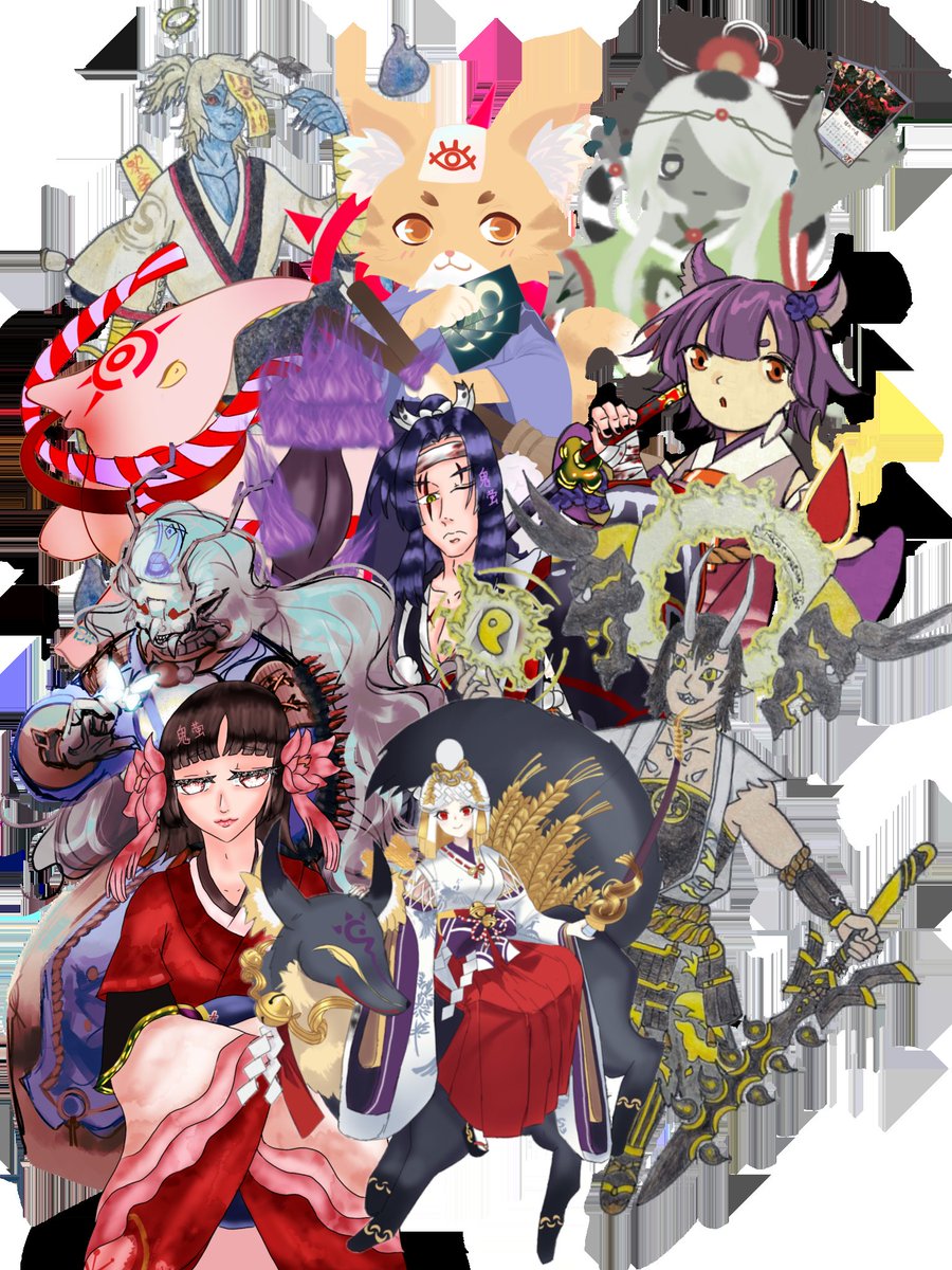 Tamane_Game's tweet photo. #百鬼異聞録
 #ありがとう百鬼異聞録

絵巻ごとのイラストになります
全体絵では上手く見れなかったイラスト達がより詳しく見られます！
古典から順番に並べていきます！ https://t.co/RnF7EQcZBH