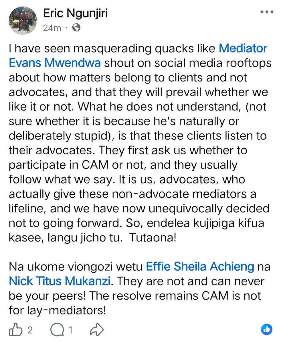 Mediator Evans Mwendwa tweet media