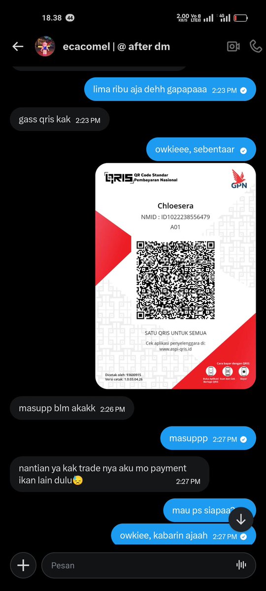 Chloésera habis kena tipu. 😔 tweet media
