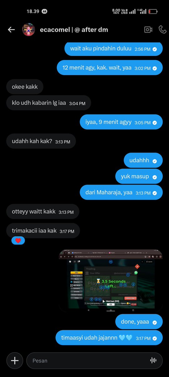 Chloésera habis kena tipu. 😔 tweet media