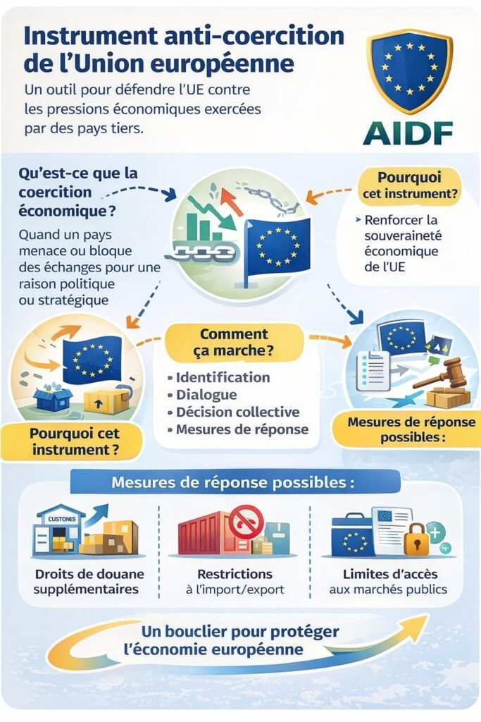 🇪🇺👊🇺🇸 👋 <a href="/EU_Commission/">European Commission</a> Juste un petit rappel sur votre arsenal pour s’opposer à Trump ! Depuis décembre 2023, vous avez mis en place l’"instrument anti-coercition". Si Trump touche à une jante européenne, vous avez désormais le pouvoir légal de frapper là où ça fait mal :