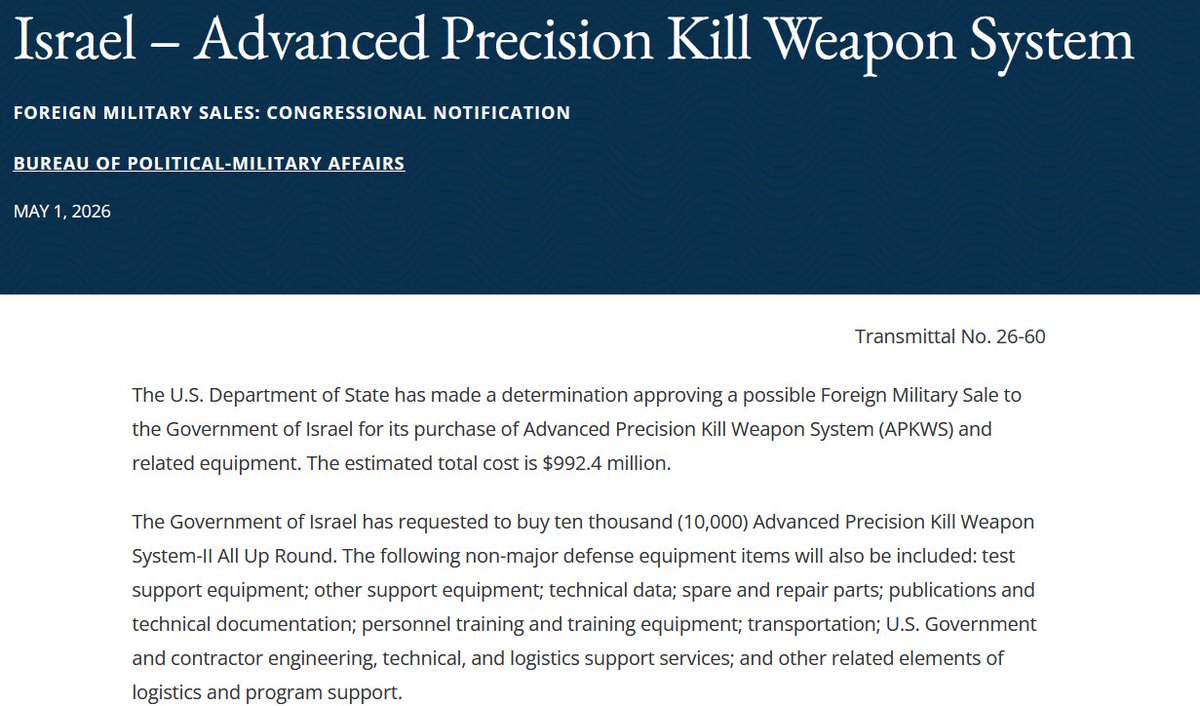 Roberto_yeager's tweet image. Parece que los israelíes, emiratíes y qataríes van a tomar cartas en el asunto de los #UAV's/#Drones "suicidas"
Para #Israel: 10000 #BAe #APKWS II (ya saben, la que añade guía IR) por 992,4 millones$
Para #UAE: 1500 por 147,6 millones
y para #Qatar: otros 10000...