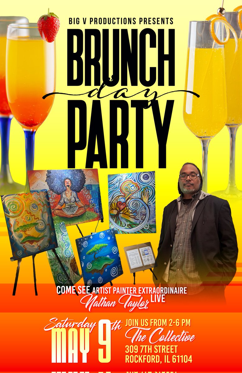 BIGVROCTOWN's tweet photo. Artist Painter Nathan Taylor will be at our Brunch Day Party Saturday May 9th #MothersDayWeekend https://t.co/onHVWH9Dyr