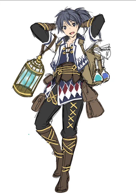キービジュアルラフ画。二宮命&足利命。神様4人は声優さんのお声のイメージからキャラデザ致しました。#まろに #とちアニ2026