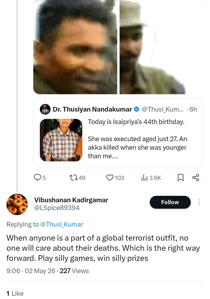 nomadic_sanjee's tweet photo. @LSpice89394 @Thusi_Kumar What a sick way of responding to sexual gender based violence. Why are you claiming to be based in Singapore? https://t.co/8gn1O1ZyEA