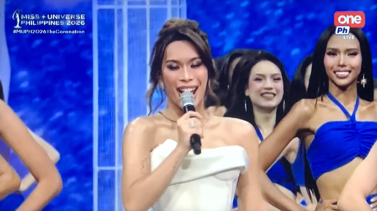 ileseeee's tweet photo. Marina Summers opening the #MissUniversePhilippines2026 and the show actually starting at 7:30 p.m. are serving us looks and shockingly punctuality. https://t.co/aViiZf7VtW