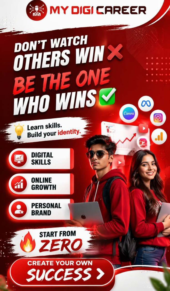 mydigi_Career's tweet image. Your future is created by what you start today. 🚀

You’ve been thinking about learning digital skills…

At My Digi Career, we guide you step-by-step to:
💻 Learn real digital skills
📈 Build your online presence

 #DigitalSkills #LearnAndEarn #OnlineSuccess #FutureReady