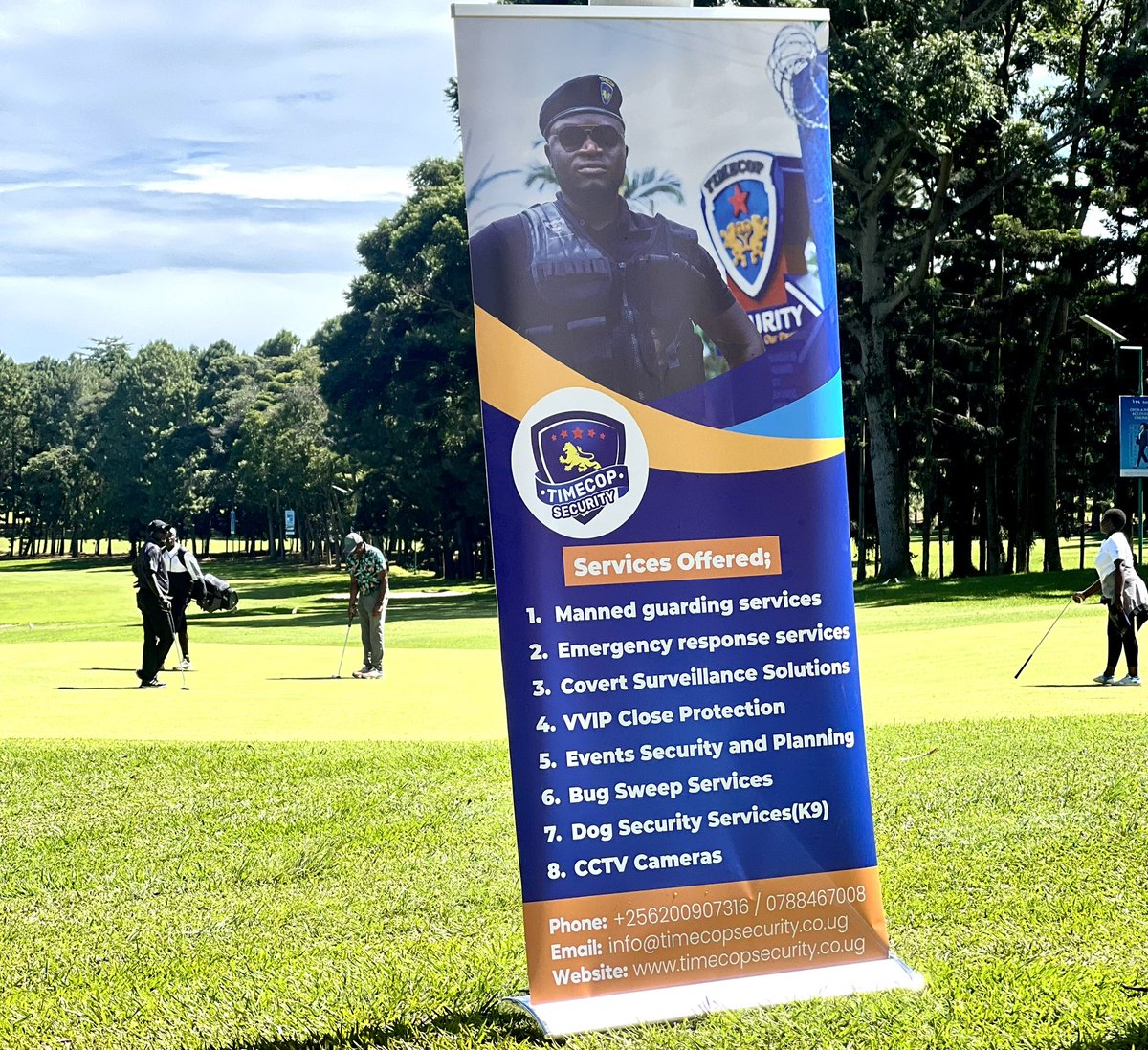 SecurityTimecop's tweet photo. HAPPENING NOW: As players step on the course for the Migingo Skirmishes Return Leg⛳️, We are proud to be on ground ensuring a safe, secure, and seamless experience for all golfers and partners.

Your safety remains our priority. #TimeCopSecurity #Golf #IMBankKatogoGolfSeries2026 https://t.co/dMFIBFTkss