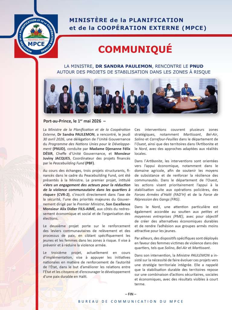 Ministère de la Planification 🇭🇹 tweet media