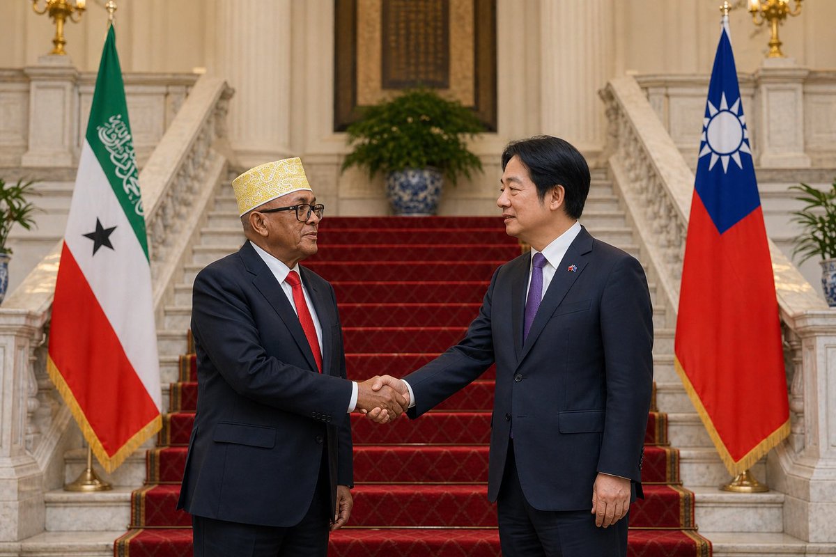 AbdiiJama2025's tweet image. 🚨🚨In light of #Taiwan president’s visit to Eswatini, it is evident that #Somaliland and Taiwan stand firmly on the right side of history. Both are committed democracies, engaging with the world on their own terms. Freedom and democracy always prevail. Somaliland and Taiwan will