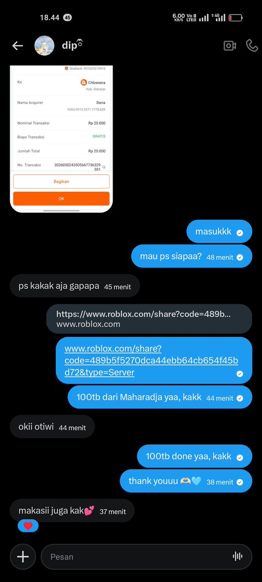 Chloésera habis kena tipu. 😔 tweet media