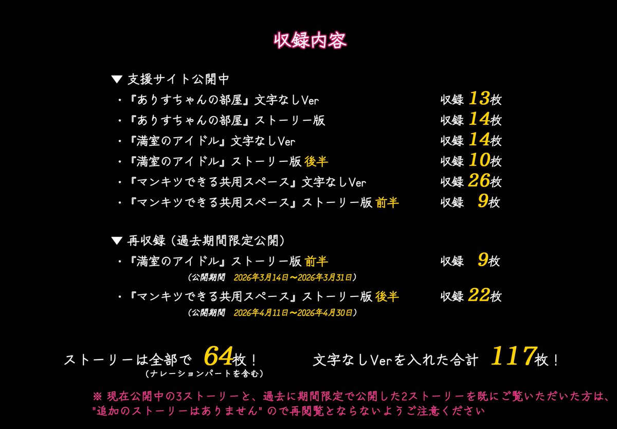 BOOTH、Fantia、SubscribeStarにて『マン橘ッ!』を公開しました!現在公開中の3ストーリーに、過去に期間限定で公開した2ストーリーを再収録し、お求めやすいミニCG集となっています!
BOOTH : https://t.co/duQn2H2S4c
Fantia : https://t.co/IpZ65eUSyT
SubscribeStar : https://t.co/T2MTpVMI2U 
